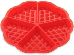 Merkloos Siliconen Wafelvorm / Wafelijzer – Hartvorm - Rood