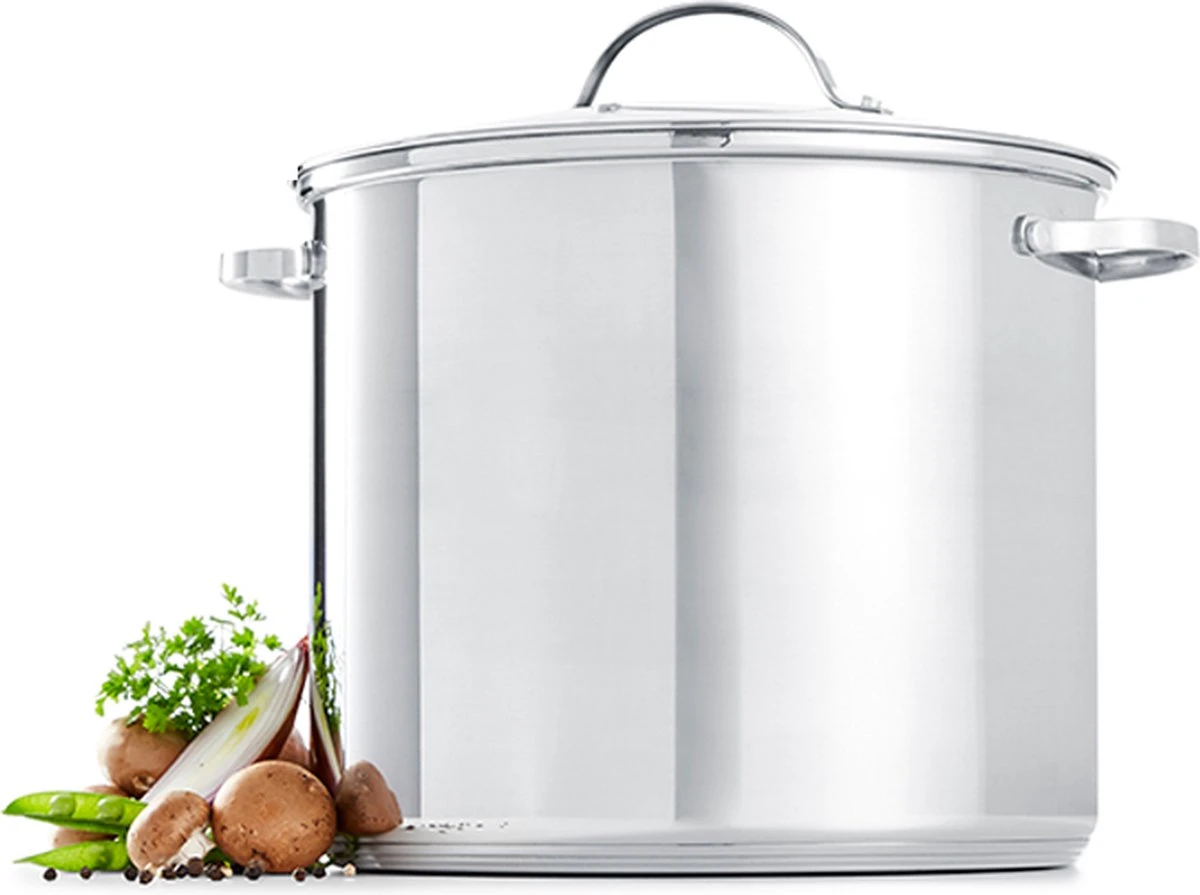 Deski Soeppan 10 Liter - 26 Cm Diameter - Met Glazen Deksel - RVS 1 Deski Soeppan 10 Liter - 26 Cm Diameter - Met Glazen Deksel - RVS