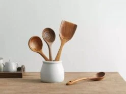 Merkloos Keukenspatels En -lepels Set - 7 Stuks - Teakhout - Handwerk, Krasbestendig, Duurzaam -Merkloos Winkel 1200x897 9