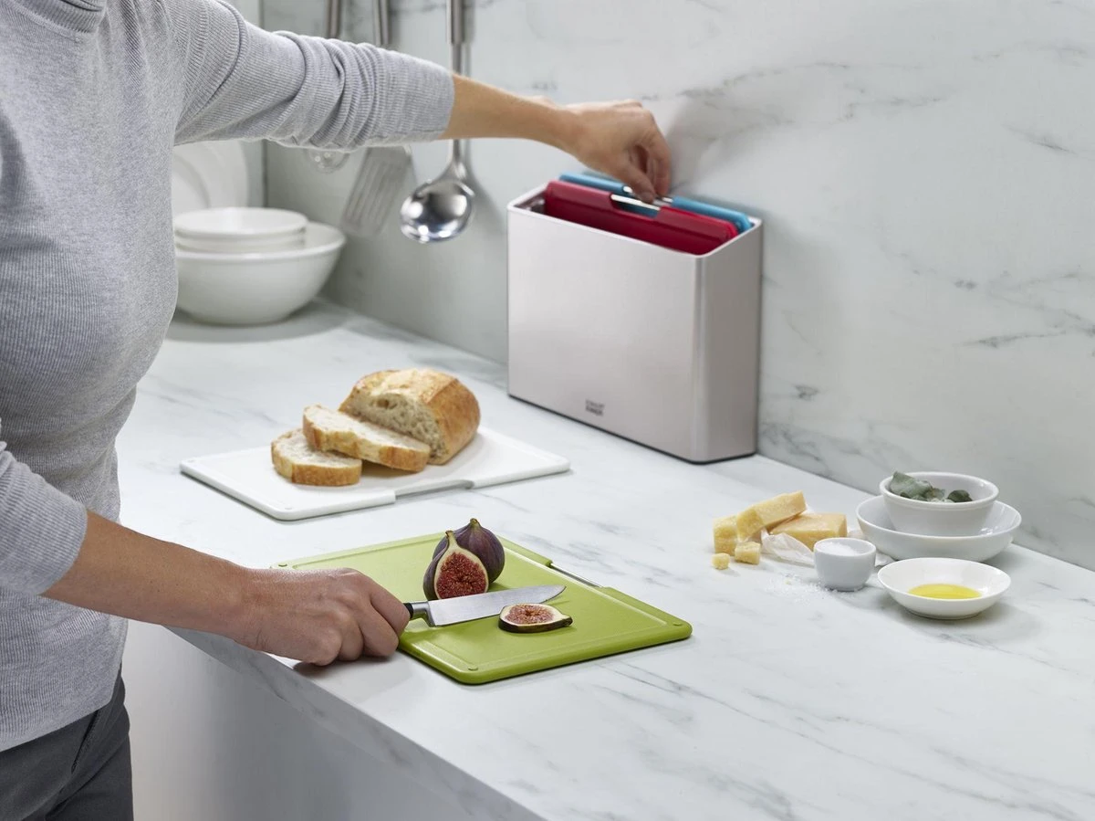 Joseph Joseph JosephJoseph - Folio - Snijplank - In Houder - Medium - Set Van 5 Stuks - Zilver 4 Joseph Joseph JosephJoseph - Folio - Snijplank - In Houder - Medium - Set Van 5 Stuks - Zilver - Afbeelding 4