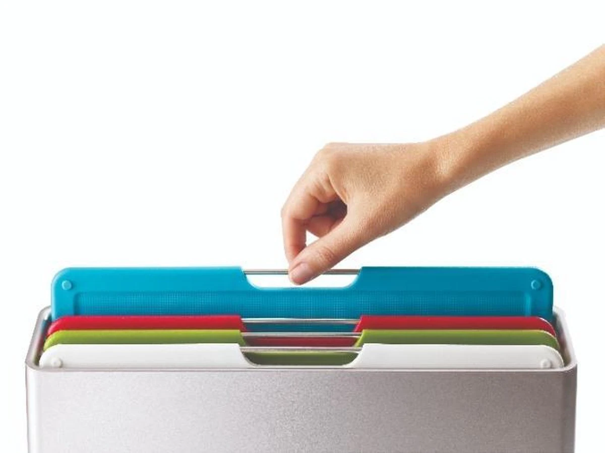 Joseph Joseph JosephJoseph - Folio - Snijplank - In Houder - Medium - Set Van 5 Stuks - Zilver 15 Joseph Joseph JosephJoseph - Folio - Snijplank - In Houder - Medium - Set Van 5 Stuks - Zilver - Afbeelding 15