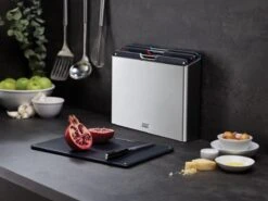 Joseph Joseph JosephJoseph - Folio - Steel - Snijplank - In Houder - Groot - Set Van 5 Stuks - Zilver -Merkloos Winkel 1200x900 133