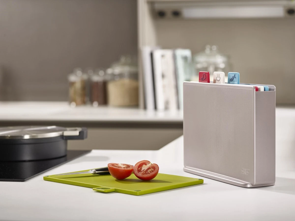 Joseph Joseph Index Snijplankenset - Met Houder - 30x20 Cm - 4 Stuks 3 Joseph Joseph Index Snijplankenset - Met Houder - 30x20 Cm - 4 Stuks - Afbeelding 3