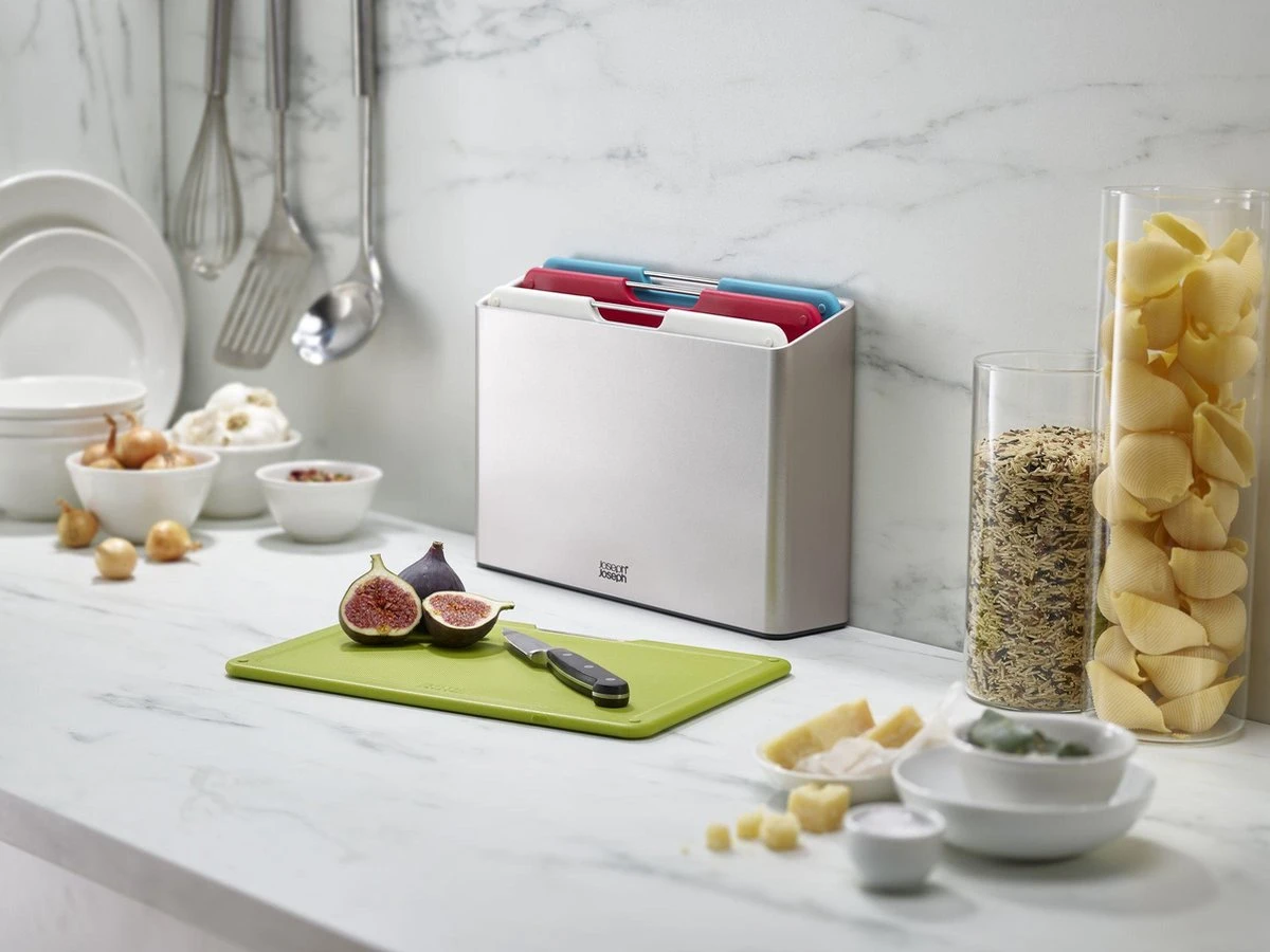 Joseph Joseph JosephJoseph - Folio - Snijplank - In Houder - Medium - Set Van 5 Stuks - Zilver 12 Joseph Joseph JosephJoseph - Folio - Snijplank - In Houder - Medium - Set Van 5 Stuks - Zilver - Afbeelding 12