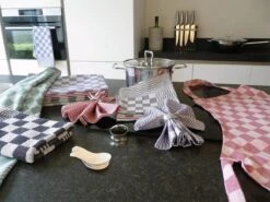 Treb Horecalinnen Schorten Sloven 2 Stuks Zwart En Wit Geblokt 60x70cm - Treb WS -Merkloos Winkel 1200x900