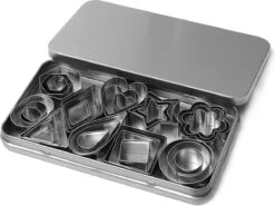 30 Mini Uitsteekvormen In Blik - Set Van 10 Vormpjes In 3 Formaten - Mal Voor Fondant, Koekjesdeeg, Voedsel