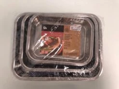 Excellent Houseware Set Van 3x Stuks RVS Braadsledes/ovenschalen - Vlees Braden - Braadpan - Braadslede -Merkloos Winkel 1200x900 265