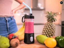 Blender To Go Met Bekerbostel En Gratis E-book - Incl. Rietjes - 380ml - USB Oplaadbaar - Mini Blender - Smoothie Maker - Mixer - Smoothie Blender -Merkloos Winkel 1200x900 285