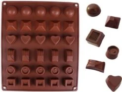 Merkloos Kitchen Princess - Siliconen Chocoladevorm Groot - Bonbonvorm