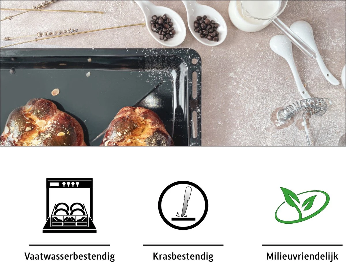 ICQN Ovenbakplaat - 422 X 375 X 31 Mm - Geëmailleerd 4 ICQN Ovenbakplaat - 422 X 375 X 31 Mm - Geëmailleerd - Afbeelding 4