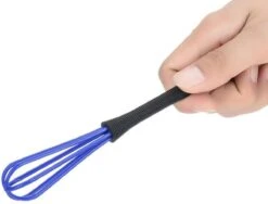 Merkloos Sterke Kunststof Garde Klein - Anti Aanbak - Keukengerei - Bakgerei - Mini Keukenhulp - Slagroomklopper - Sausjesgarde - Klopper Universeel