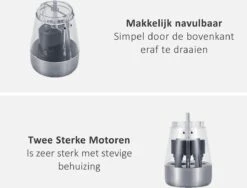 KROMS Peper En Zoutmolen Set - Peper En Zoutmolen Set Elektrisch -2 In 1 - Instelbare Maalgraad - Pepermolen - Zoutmolen - Peper En Zoutmolen Elektrisch -Merkloos Winkel 1200x913 4
