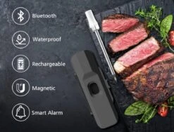 BBQ PRO - Vleesthermometer Draadloos - 2-in-1 Oventhermometer - BBQ Thermometer - App & Bluetooth - Thermometer Koken - Meater - RVS & Fast Charger - 30 Meter - Valentijn - Vaderdag - Moederdag - Grillmeister -Merkloos Winkel 1200x914 13