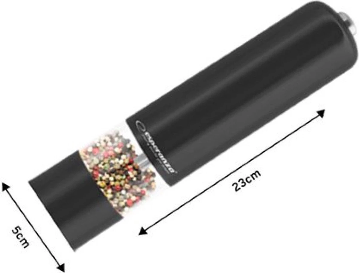 Esperanza Elektrische Pepermolen Malabar - Black 3 Esperanza Elektrische Pepermolen Malabar - Black - Afbeelding 3