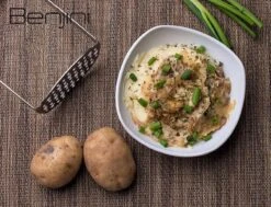 Aardappelstamper | Professioneel | Stamper | Pureestamper | Potato Masher | Pureerder | Stamppot Stamper | Matt Steel | Horizontale Handgreep | Professioneel | Ergonomische Handgreep | Handmatig | Vaatwasserbestendig -Merkloos Winkel 1200x916 6