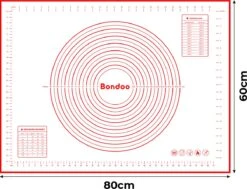 Bondoo Deegmat Groot 80x60cm - Silicone - Rood - Inclusief Deegschraper 25 Bondoo Deegmat Groot 80x60cm - Silicone - Rood - Inclusief Deegschraper -Merkloos Winkel 1200x917 23