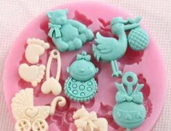 Fondant Babyshower Mal - Siliconen Baby En Kindje Thema Vorm - Fondant / Marsepein / Chocolade / Zeep Kinderwagen Fles Speen - Voor Decoratie Van Taart, Cupcakes En Cake Bij Een Geboorte -Merkloos Winkel 1200x918 21