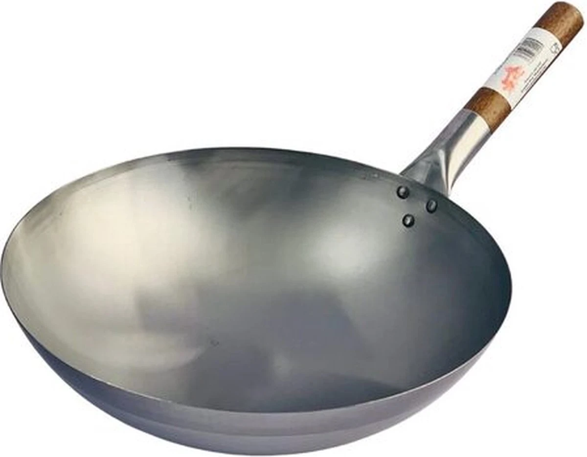 London Wok Wok Met Ronde Bodem 38cm CT246 - Horeca & Professioneel 3 London Wok Wok Met Ronde Bodem 38cm CT246 - Horeca & Professioneel - Afbeelding 3