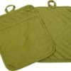 Roegaarden Pannenlappen - Pannenlap - 2 Stuks - Met Insteekvakken - Groen