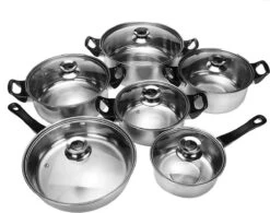 KitchenPrince 12-Delige Pannenset RVS - Pottenset - Kookpannen - Koekenpan - Steelpan - Bakpan - PFAS-Vrij - Pannenset - Pannenset Inductie - Antiaanbaklaag - Koekenpannenset -Merkloos Winkel 1200x946 2