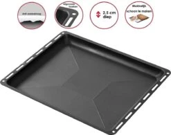 ICQN Bakplaat Met Anti-aanbaklaag - 445x375x25 Mm - Krasbestendig -Merkloos Winkel 1200x947 6