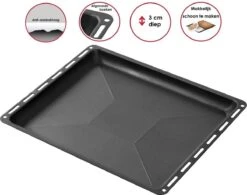 ICQN Bakplaat Met Anti-aanbaklaag - 460x375x30 Mm - Krasbestendig -Merkloos Winkel 1200x947 8