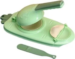 2-in-1 Dumpling Maker - Deeg Pers & Knoedelvorm - Ook Voor Pastei, Empanada En Ravioli - Dumplings Machine - Groen