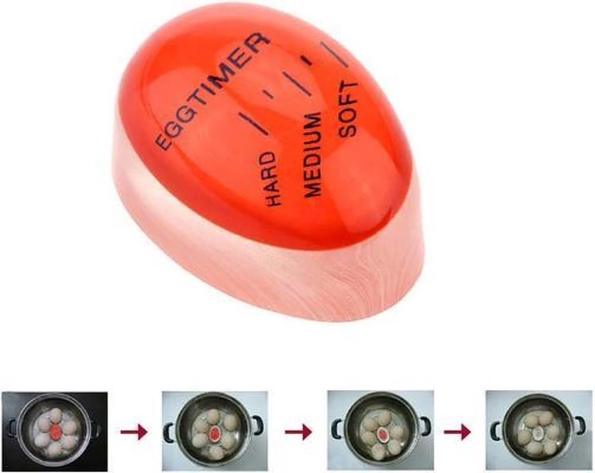 Merkloos De Enige Echte Kleur Veranderende Ei Wekker! - Ei Kookwekker - Egg Timer - Eierwekker - Eierkoker - Eiertimer - Rood / Oranje - Timer Universeel 1 Merkloos De Enige Echte Kleur Veranderende Ei Wekker! - Ei Kookwekker - Egg Timer - Eierwekker - Eierkoker - Eiertimer - Rood / Oranje - Timer Universeel