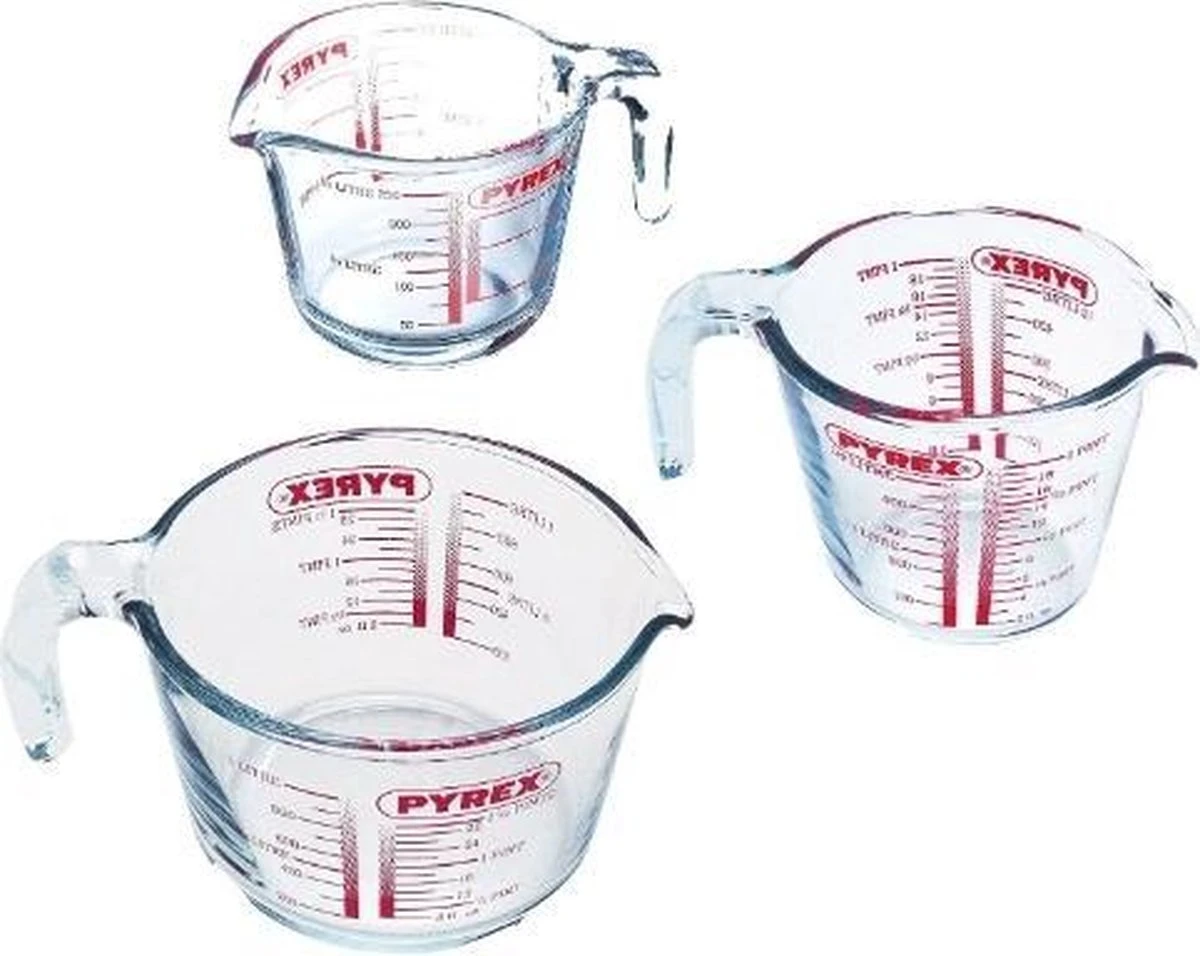 Maatbeker, Set Van 3 Stuks - Pyrex | Classic Prepware 1 Maatbeker, Set Van 3 Stuks - Pyrex | Classic Prepware