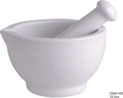 Svenska Living Vijzel Met Stamper - Wit - Keramiek - D10 Cm -Merkloos Winkel 1200x957 3