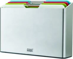 Joseph Joseph JosephJoseph - Folio - Snijplank - In Houder - Medium - Set Van 5 Stuks - Zilver