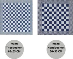 Droomtexiel® Horeca Kwaliteit Katoenen Theedoeken & Keukendoeken Set - 6x Theedoeken + 6x Keukendoeken - Blauw Wit - -Merkloos Winkel 1200x967