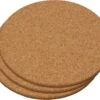 Merkloos 3x Ronde Pannen Onderzetters Van Kurk 20 Cm - Rond - Onderzetter Voor Pan - Kurken Onderzetters Set
