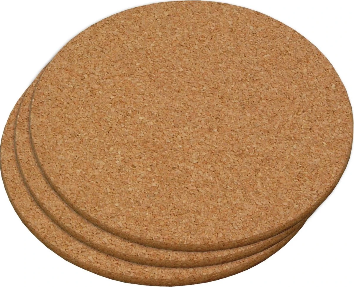 Merkloos 3x Ronde Pannen Onderzetters Van Kurk 20 Cm - Rond - Onderzetter Voor Pan - Kurken Onderzetters Set 1 Merkloos 3x Ronde Pannen Onderzetters Van Kurk 20 Cm - Rond - Onderzetter Voor Pan - Kurken Onderzetters Set