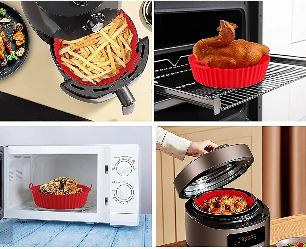 Merkloos Airfreyer Siliconen Bakje - Airfryer Bakvorm - Airfryer Accesoires - BPA Vrij - Airfyer Mandje - Alternatief Airfyer Bakpapier - 20 Cm 3 Merkloos Airfreyer Siliconen Bakje - Airfryer Bakvorm - Airfryer Accesoires - BPA Vrij - Airfyer Mandje - Alternatief Airfyer Bakpapier - 20 Cm - Afbeelding 3