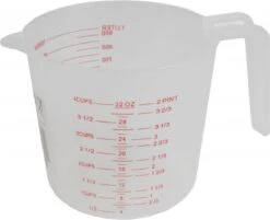 Maatbeker 1 Liter Wit/transparant