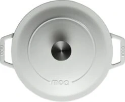 MOA Gietijzeren Braadpan - Inhoud 5,7 Liter - 26CM - Rond - Alle Warmtebronnen - Ook Voor Inductie - Gewicht 5,8 Kg - Wit - C26W -Merkloos Winkel 1200x981 1