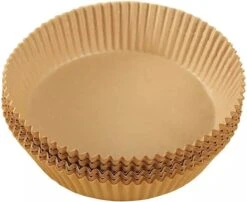 Merkloos DE Commerce | 100 Stuks AirFryer Bakpapier (20CM) | Heteluchtfriteuse | AirFryer Accessoires | XL & XXL | Geschikt Voor Elke AirFryer | Wegwerpbakjes | Inclusief Siliconen Olie Flesje / Kwastje | -Merkloos Winkel 1200x981 7