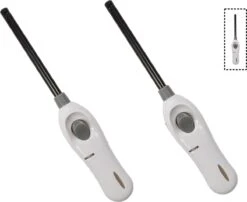 Aansteker Met Kinderbescherming - Barbecue Aansteker - Pakket Van 2x Stuks BBQ Aanstekers Navulbaar| A Kwaliteit |Kinderbescherming/Kinderslot |2x Wit| 26 Cm