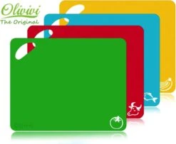 Olivivi - Snijplank Kunststof - Snijplankenset - Snijplanken - Cutting Board - Flexibel - Set 4 Stuks