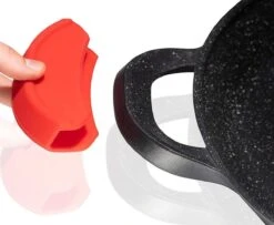 CUILINA Paella Pan 40 Cm– Duitse GREBLON Antiaanbaklaag Marmer Coating - Voor Inductie En Alle Warmtebronnen - Met Afneembare Siliconen Handvatten. -Merkloos Winkel 1200x987 4