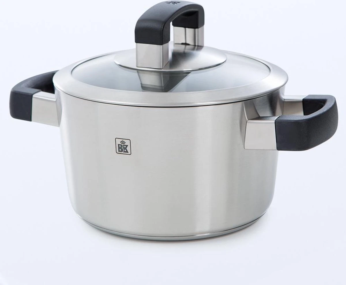 BK Conical Cool Glas Pannenset - 4-delig - RVS - Glazen Deksel - Inductie 3 BK Conical Cool Glas Pannenset - 4-delig - RVS - Glazen Deksel - Inductie - Afbeelding 3