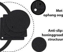 Saaf Onderzetters - Onderzetter Set Voor Pannen - Pannenonderzetters Hittebestendig - Zwart -Merkloos Winkel 1200x989 11