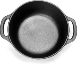 Gietijzeren Braadpan - 28 Cm - Pure Gietijzer - Niet Geëmailleerd - Geschikt Voor Inductie - Stoofpan Met Deksel - Sudderpan - Zwart -Merkloos Winkel 1200x989 2