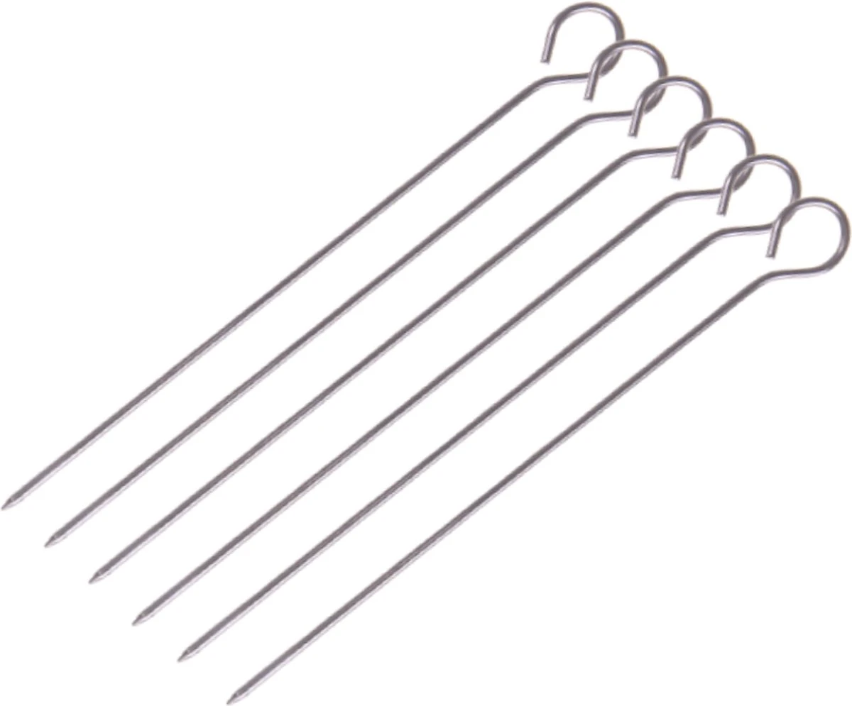 PD® - Barbecue Spiezen 30 Cm - 6delig - BBQ Spiezen Set - Spiezen Voor Marsmallows - Vleesspiezen - Vleespennen - Saté Prikkers 2 PD® - Barbecue Spiezen 30 Cm - 6delig - BBQ Spiezen Set - Spiezen Voor Marsmallows - Vleesspiezen - Vleespennen - Saté Prikkers - Afbeelding 2
