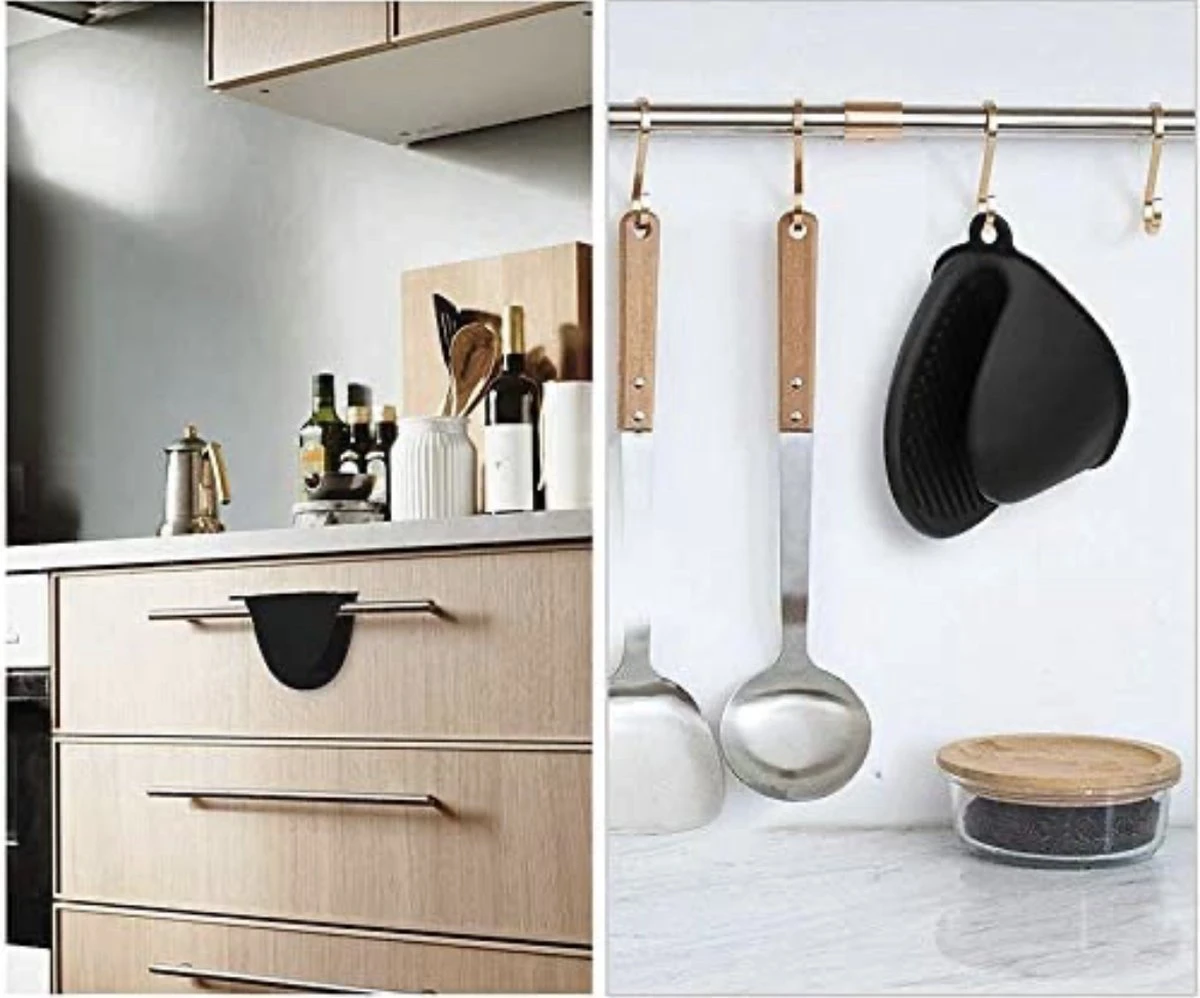 Merkloos Hittebestendige Siliconen Ovenwant - Antislip BBQ & Keuken Handschoenen - 2 Stuks - 4 Merkloos Hittebestendige Siliconen Ovenwant - Antislip BBQ & Keuken Handschoenen - 2 Stuks - - Afbeelding 4