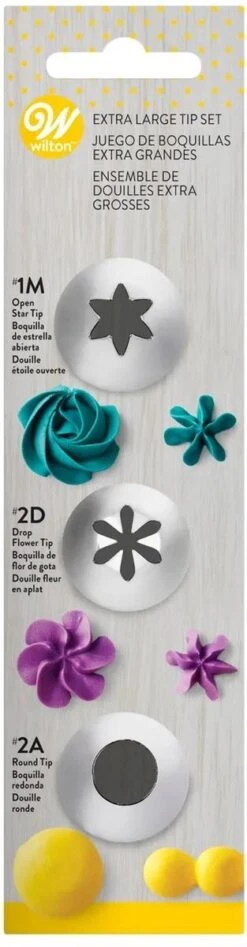 Wilton - Spuitmondjes - Set Extra Groot - #1M, #2D, #2A