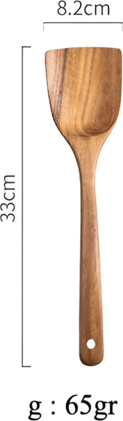 Thaise Teak Houten Lepel Set - Natuurlijk Hout - Rijst Lepel - Vergiet - Soep Lepel - Schep Lepels - Pollepels -Merkloos Winkel 351x1200