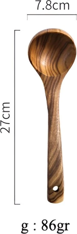 Thaise Teak Houten Lepel Set - Natuurlijk Hout - Rijst Lepel - Vergiet - Soep Lepel - Schep Lepels - Pollepels -Merkloos Winkel 396x1200 1