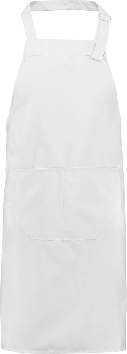 Merkloos Benza Keukenschort / Barbecueschort - 85 X 70 Cm - Wit 1 Merkloos Benza Keukenschort / Barbecueschort - 85 X 70 Cm - Wit